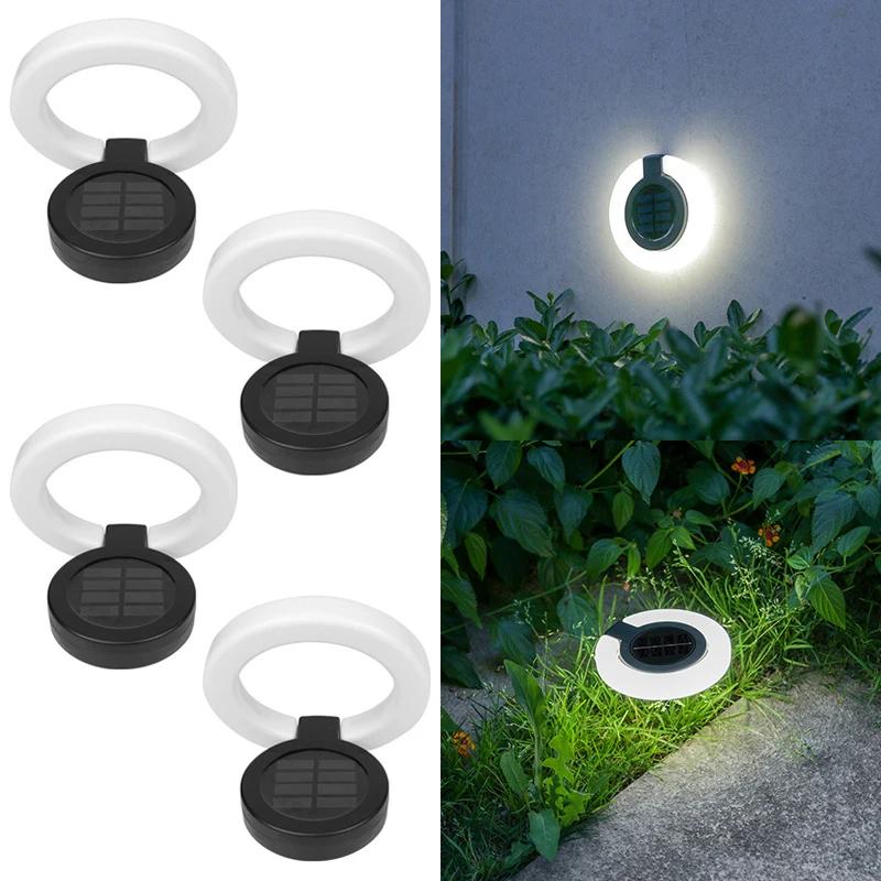 1~8PCs Solar Outdoor Lights LED Waterproof 360° Folding Atmosphere Light Garden Decoration Fence Stake Lawn Porch Walkway Decor