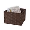 PP Rattan Geflochtener Rechteckiger Aufbewahrungskorb Organizer Behälter für Zuhause Büro Schreibtisch Arbeitsplatte Halter Bücher Dokumente Ordnung