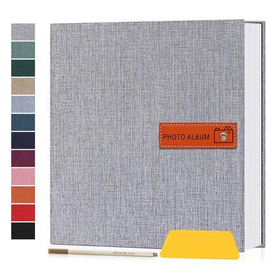 Retro Self-Adhesive DIY Photo Album for Children, 12-inch & 18-inch, Large Capacity, Small Card Insertions