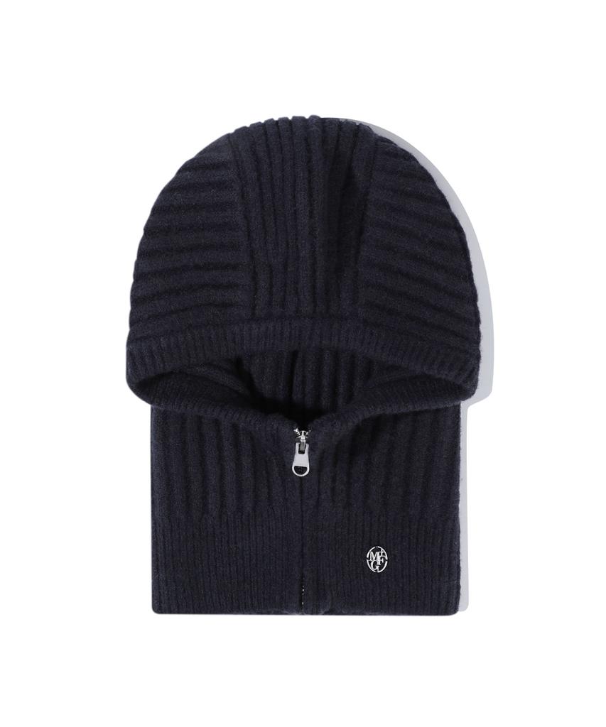 Malittepeulangsowajeobeo Circle Logo Zip Up Balaclava Navy