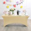 2 Pcs Spandex Table Cover for Standard Folding Tables Universal Rectangle Fitted Tablecloth Protector Wedding Banquet and Party