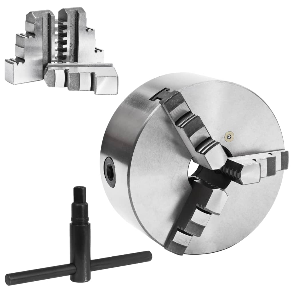 Vidaxl Mandrino Autocentrante per Tornio, 3 Ganasce, 160 mm, Acciaio
