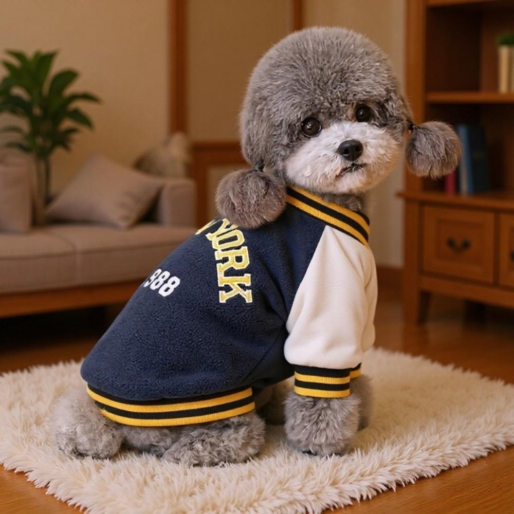 Button Closure Puppy Coat Fleece Material Pet Clothing Fashion Fleece Coat  For Small Medium Dog