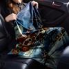 1pc Santa Claus, reindeer sleigh blanket Lightweight Flannel Throw for Sofa Bed Travel Camping Livingroom Office Couch Chair