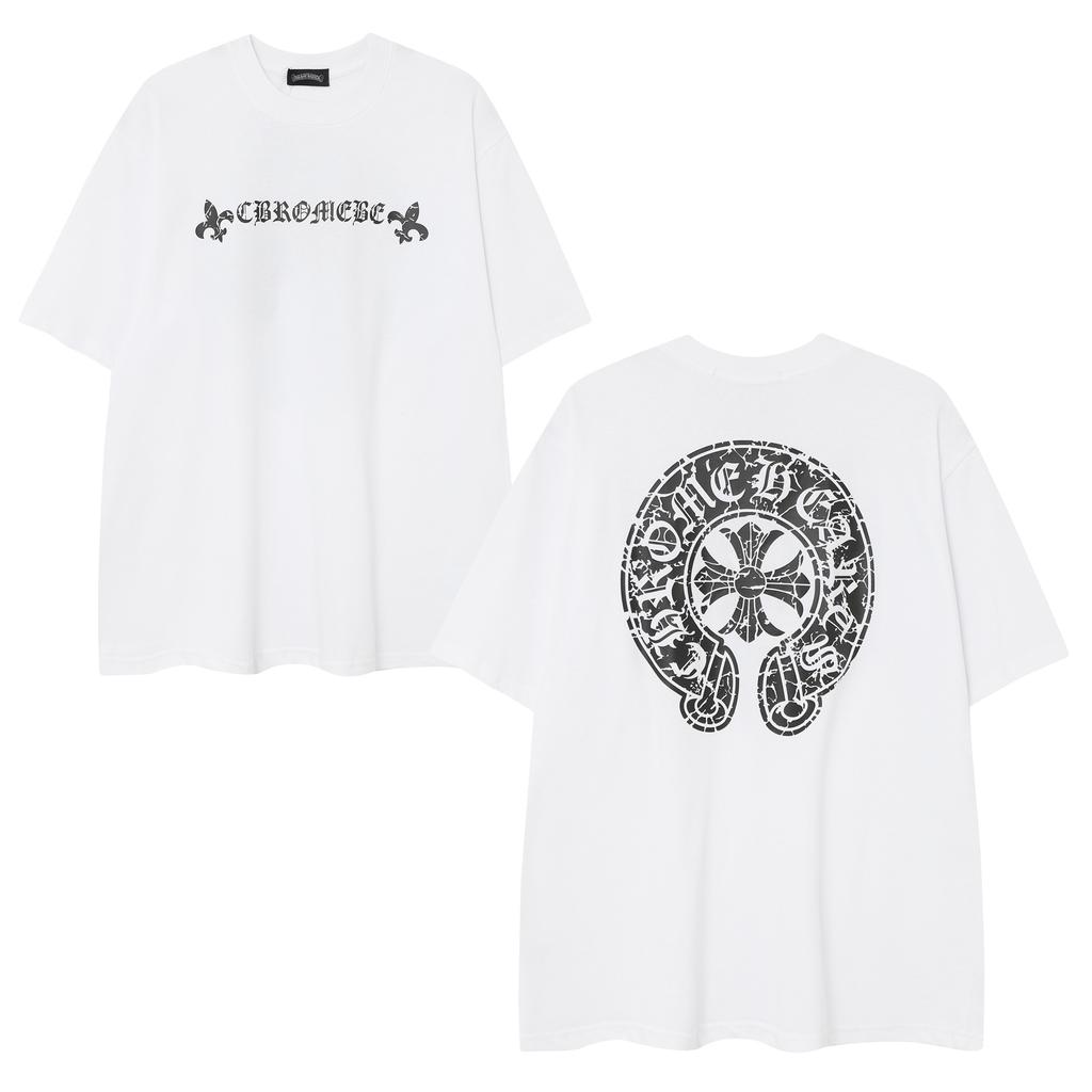 9987 CHROME HEARTS 2025 Sommer Neue Hochwertige Baumwolle Rundhals Lose Große Größe männer und frauen T-shirt Paar t-shirt