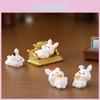 Cute Cartoon Bunny Figurines Resin Miniatures For Garden And Moss Terrariums