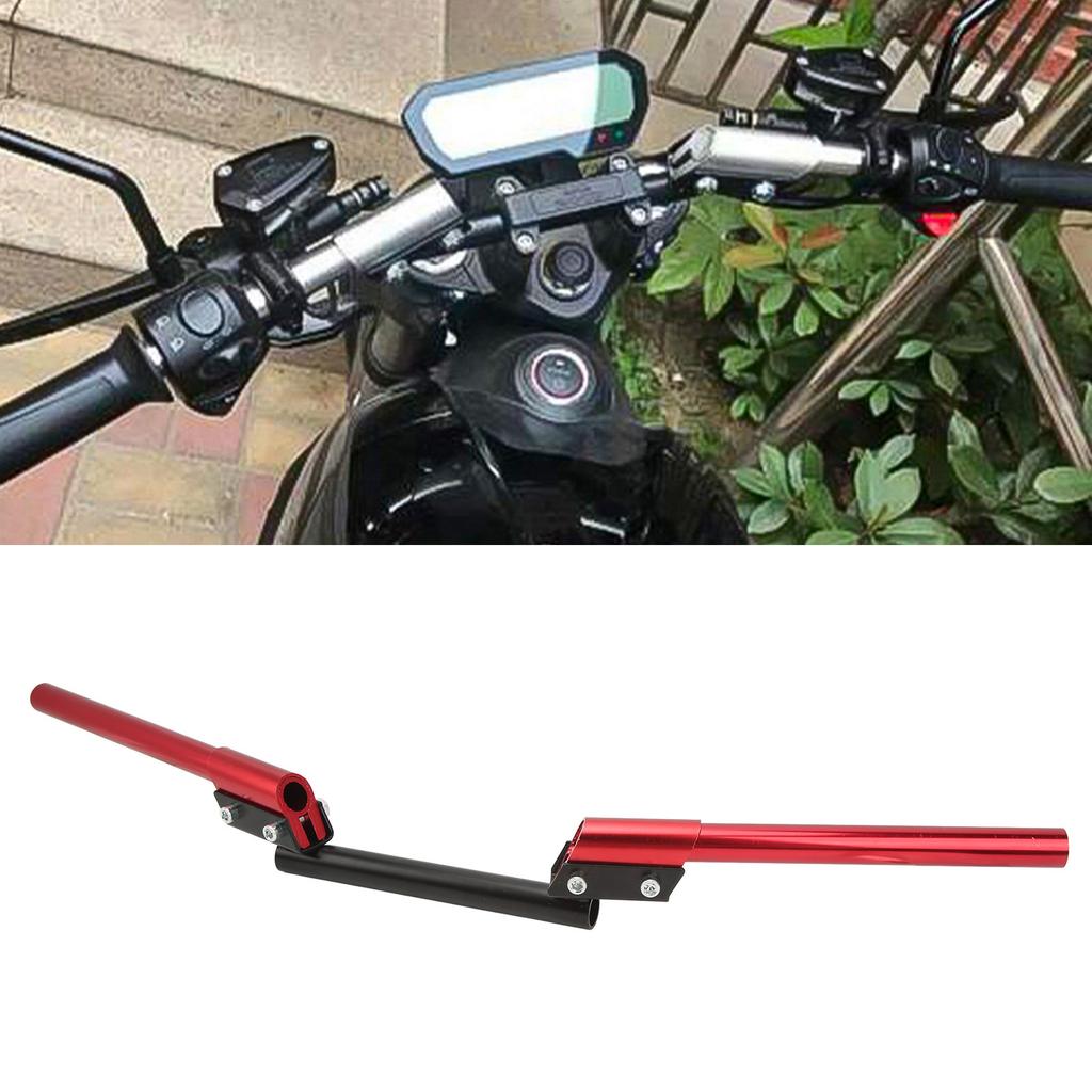 Motorcycle Handlebar 22mm Universal Adjustable Handle Bar for Sports Car Streetcar ATV Scooter Off Road Vehicle Red
