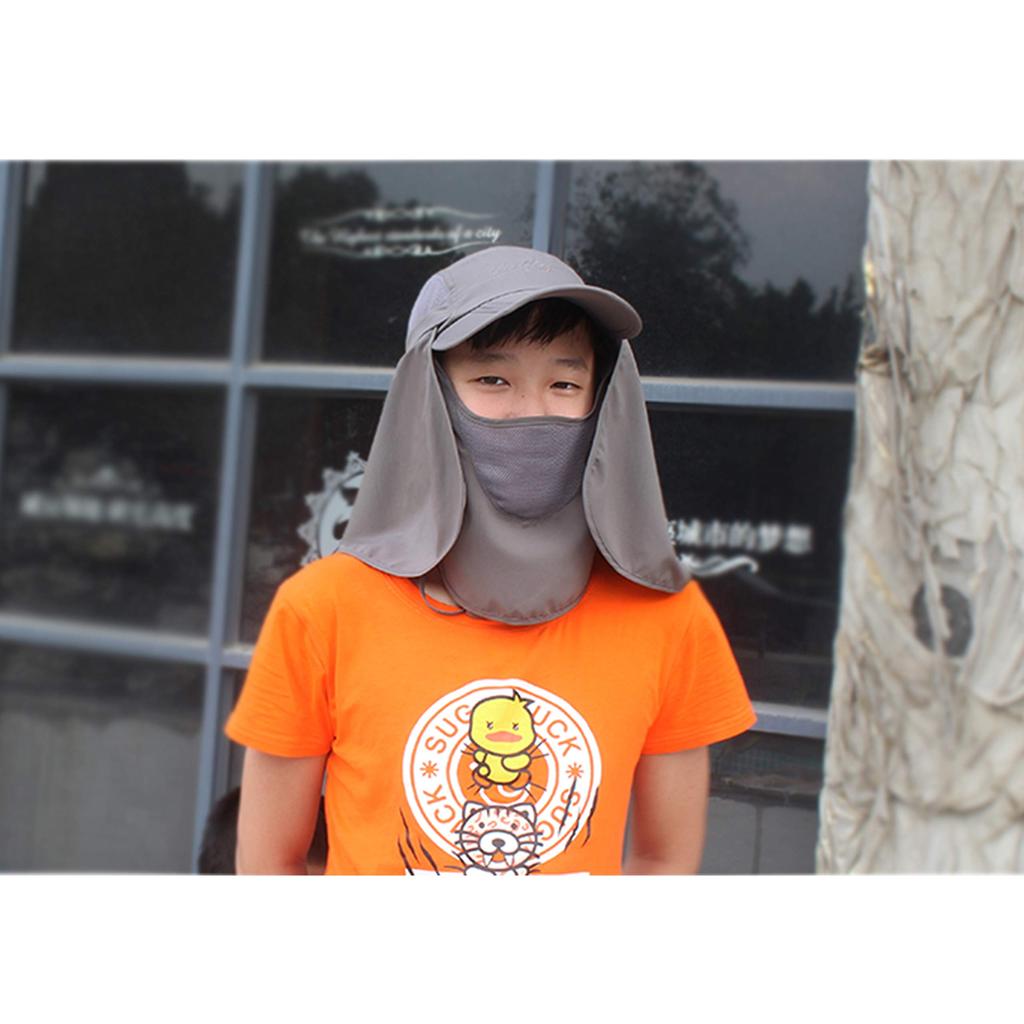 Sun protection UV protection for men and for and farm mesh and full protection up to the neck hat, hat, 3-way, fisherman's cap, women, fishing,