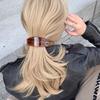 French Vintage Amber Acetate Hairpin: Elegant Luxury Spring Clip for Sweet, Chic Styles
