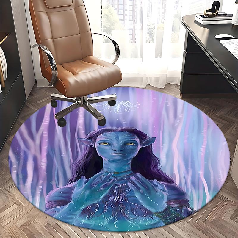 Avatar-Inspired Chair Mat - Round Carpet for Home Decor, Office Use, and Gifts - Perfect for Living Room, Bedroom, and Various Rooms0229b