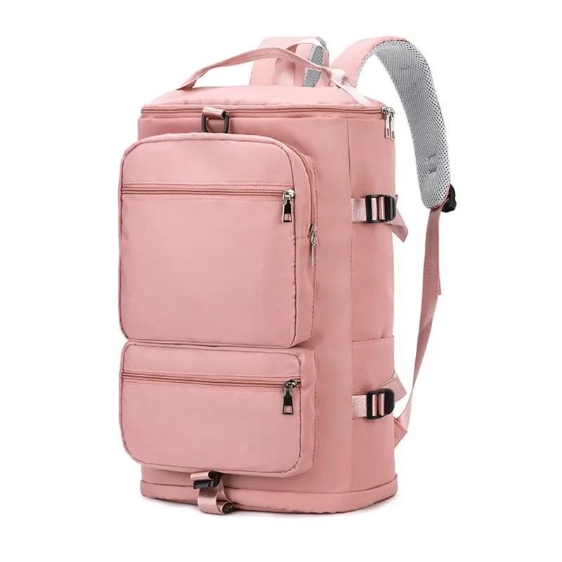 

Women Large Travel Backpacks Waterproof Stylish Casual Daypack Bags with Luggage Strap Backpack Ladies Sports Yoga Luggage Bags