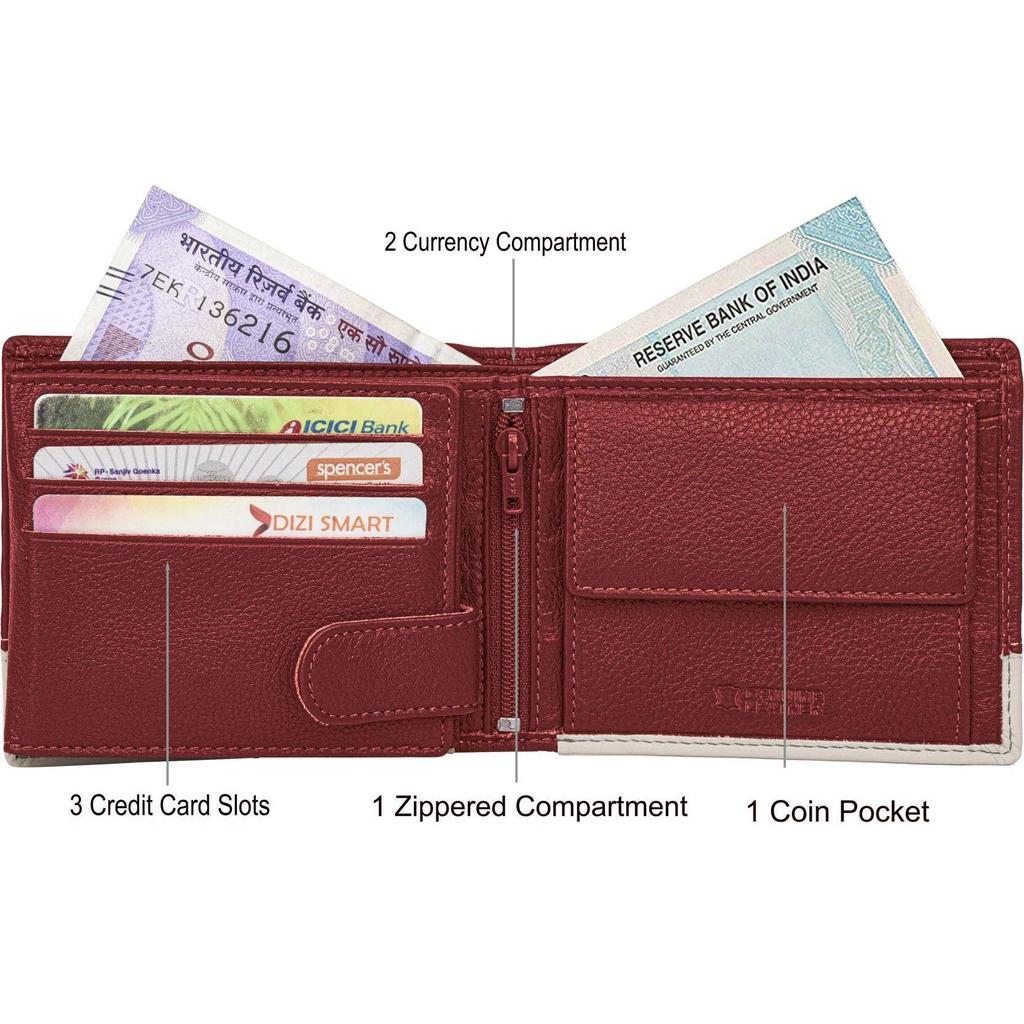 Men Casual, Formal, Travel, Trendy Genuine Leather RFID Wallet  (8 Card Slots) Men Wallet