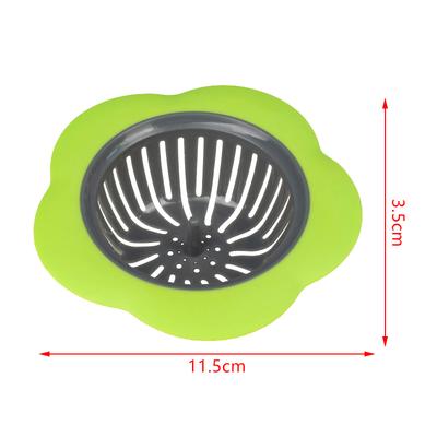 Bloemvormige Keuken Mesh Spoelbakafvoer Silicone Zeef Dichte Gaten Waterafvoer Badkamer Afvoergat Haarfilter Vangbak Afvalscherm