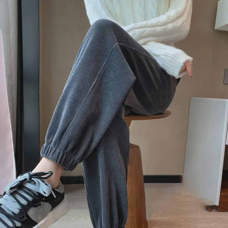 European Chenille Cotton Velvet Maternity Leggings – Thick, Slimming, Winter Sweatpants