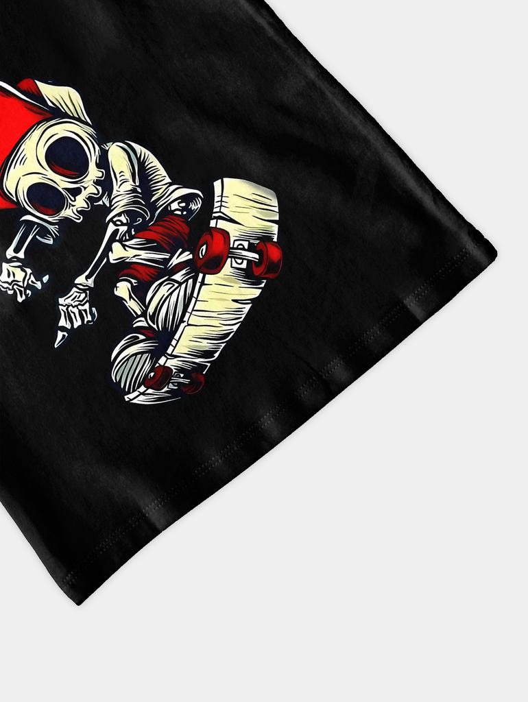 Kinder T-Shirt Totenkopf Skateboard T-Shirt für einen Jungen Oberteile Koreanische Kinderkleidung Kinder Frühlingskleidung T-shirty