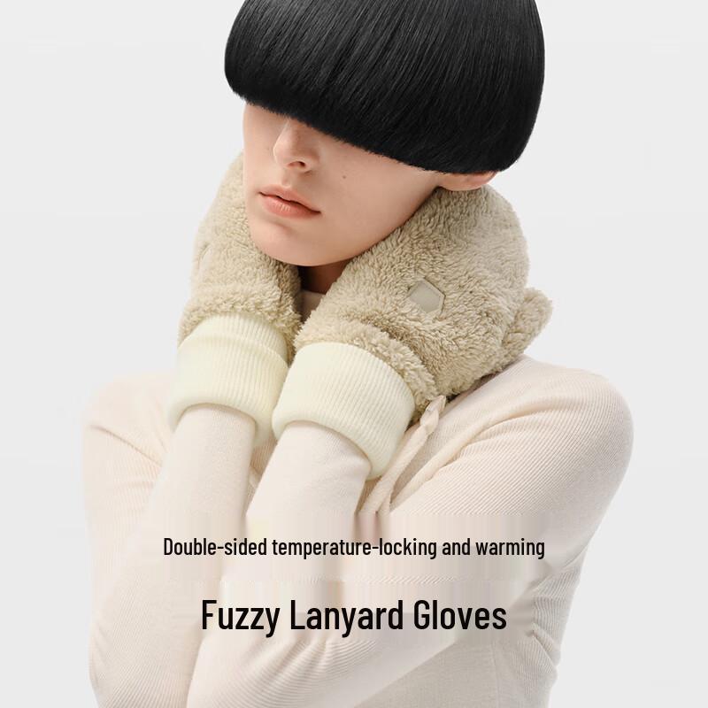 Bananain 302Go Women's Warm Half-Finger Neck-Strap Gloves