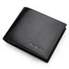 Schoolbag Hot Sale Leather Textured Horizontal Business Men's Wallet Short Wallet Tri-fold Men's Hinge Fashion Wallet