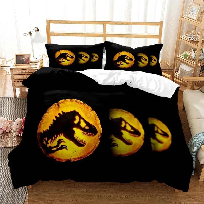 Jurassic Park Duvet Cover Set Dinosaur Bedding Sets Comforter Cover Set Single Twin Full Queen Size Youth Aldults Girl Boys Gift