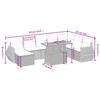 VidaXL Garden Lounge Set with Cushions 9 Pcs, Patio Sofas, Patio Furniture Set, Outdoor Furniture, Beige 3275852