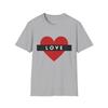 Love Heart T-Shirt, Valentine's Day Tee, Romantic Graphic Shirt (Neutral Colors)