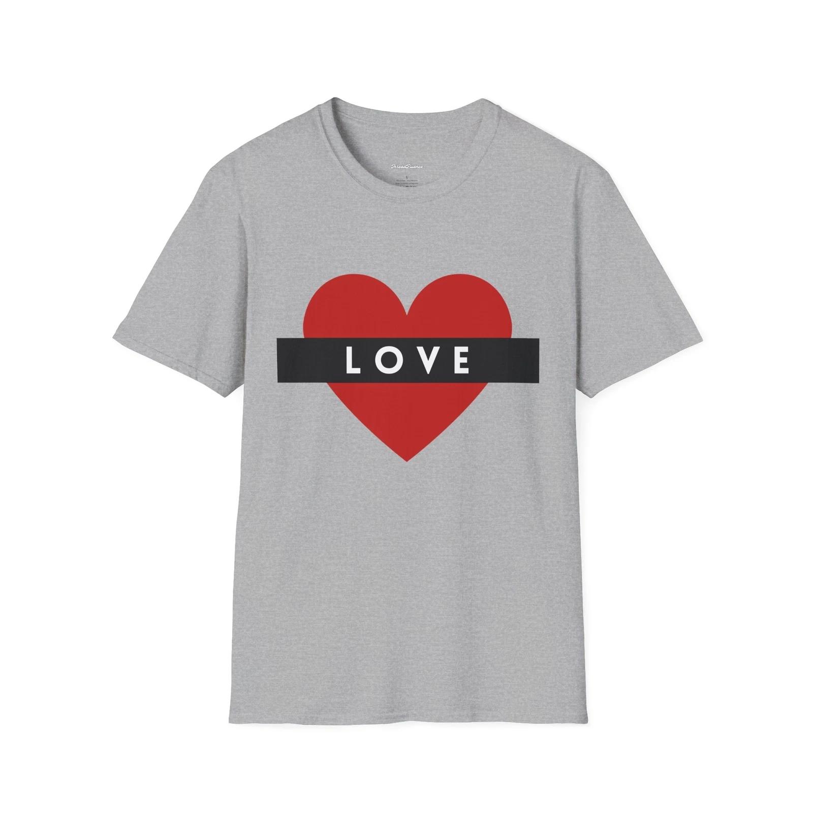 Love Heart T-Shirt, Valentine s Day Tee, Romantic Graphic Shirt (Neutral Colors) 2XL