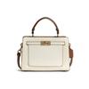 New Lane Smooth Pebbled Leather Handbag Shoulder Bag Crossbody Bag Medium Size Women's Chalk White & Copper C8319-IMTVF