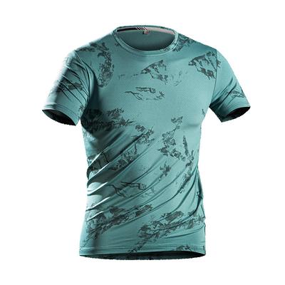 T-shirt a maniche corte taglia grande da uomo sportiva in seta ghiaccio ad asciugatura rapida a mezza manica da uomo top sensazione ghiaccio