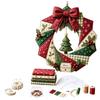 Einzigartiges Weihnachtsgeschenk für Lehrer, Weihnachts-Stoffkranz DIY-Set, Patchwork Anfängerfreundlich, Handgefertigte Bastelgirlande, Materialdekoration