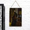 Vintage European Character Metal Wall Art Living Room Decorative Painting Custom Size Home Decor