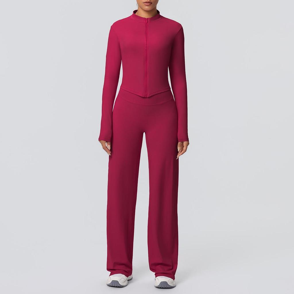 High-Waist Fitness Jacket & Butt-Lifting Yoga Pants Set