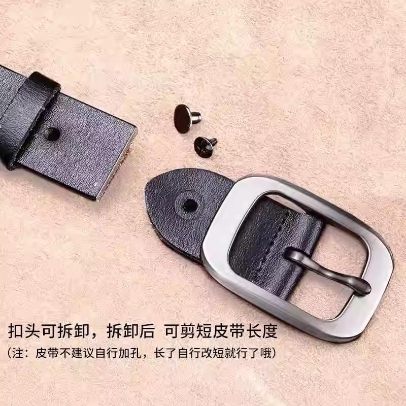 Womens Genuine Leather Belt With Metal Pin Buckle Motorcycle Riding Casual Wear Adjustable Waistband Fashion Accessory