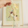 Handmaking Braided Rope Bag Pendant Polyester Fabric Animal Couple Keyring  Jewelry Accessories