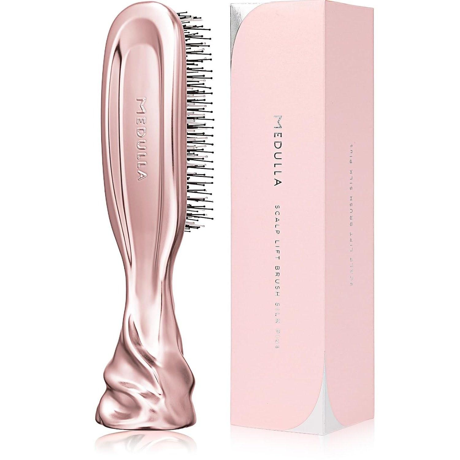 Unique Spiral Form MEDULLA Scalp Lift Brush Silk Plus Pink Hair 2-way Type