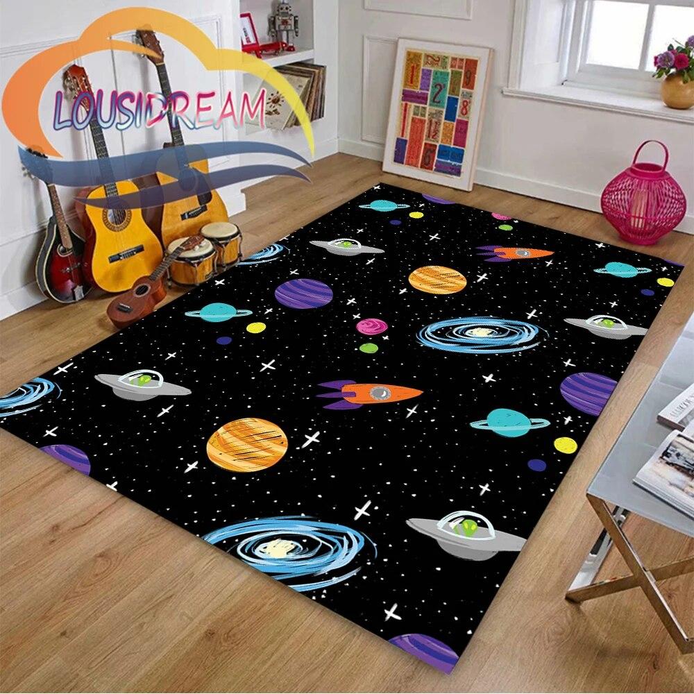 3D Pattern space universe  vector and many planets in galaxy-Popular Cushion In Europe  America Fashionable Carpet