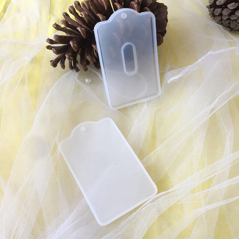 Bus Card Pocket ID Holder Pocket Set Pendant Silicone Mold Jewelry Making UV Epoxy Resin Craft Handmade DIY Art Tool