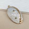 Natural Gold-plated Edge Conch Shell White Abalone Shell White Real Seashell Pendant DIY Jewelry Bracelet Wind Chime for Women