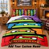 Teenage Mutant Ninja Turtles Custom Name 3Pcs Bedding Set 1 Bed Sheet 2 Pillowcases Bedroom Home Decor