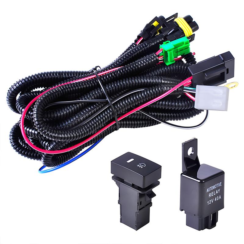 12V Car Fog Light Wires Harness Socket Switch Indicator Kit for Honda Nissan Suzuki Acura Infiniti Ford Lincoln Accessories