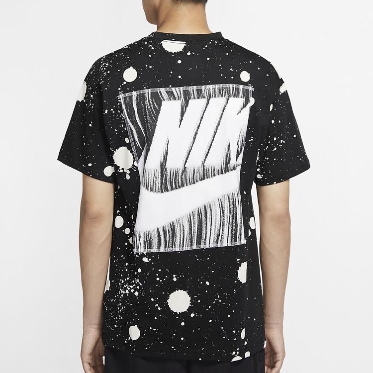 Nike Splatter Print Short Sleeve T-Shirt Men Tops Black CW0381-010