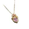 Pink Crown Heart Necklace: Titanium Steel Clavicle Chain with Light Luxury & Niche Design, Versatile Accessory