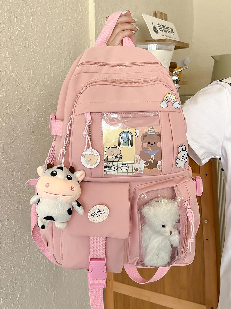 Přeshraniční Korejský Harajuku Kreslený Batoh - Velká Kapacita pro Středoškoláky & Žáky Základních Škol