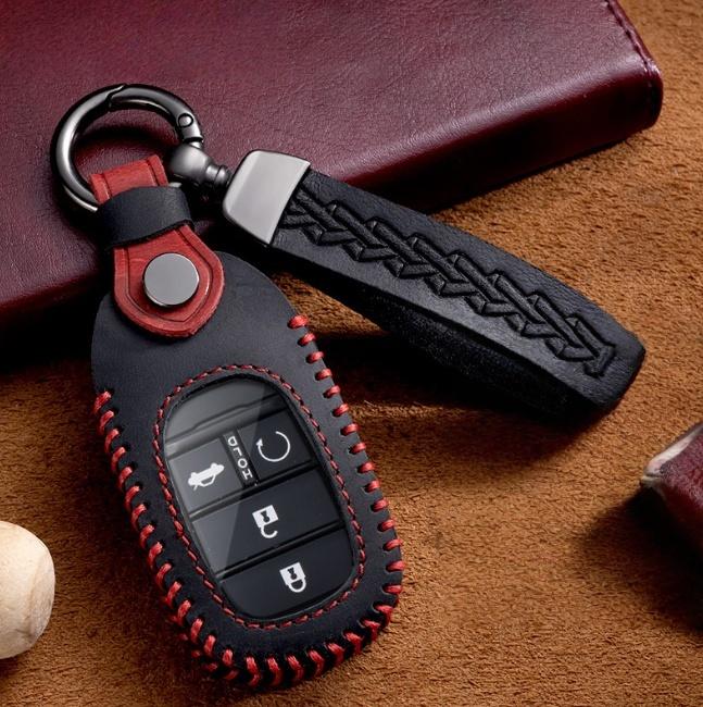 

Car Key Case Cover For Honda Civic 11th 2022 For Honda Civic Accord HR-V CR-V CRV 2022 2023 Protector Holder Fob чёрный