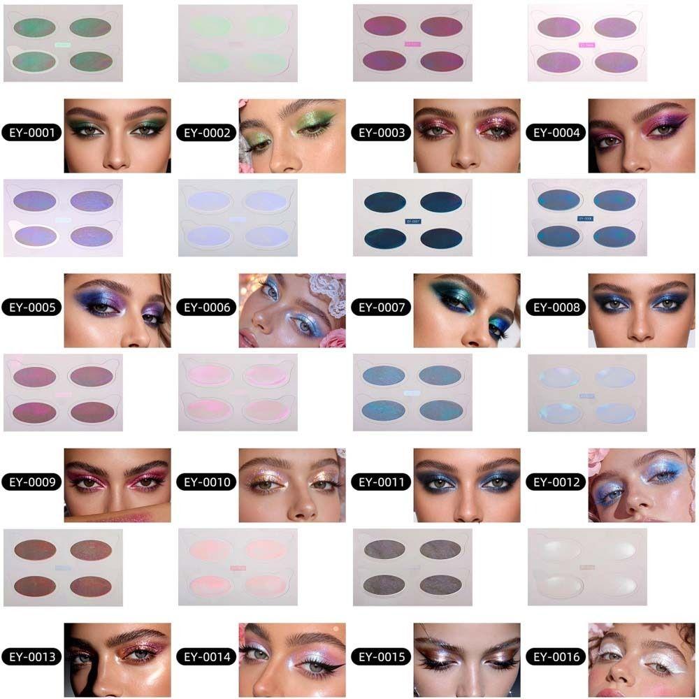 Fake Tattoo Eye Shadow Tattoo Stickers Eye Shadow Paste Feel Flash Change Color Tattoo Decals High Gloss Waterproof