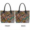  Boho Geometric Pattern Tote Bag Casual Large Capacity Shoulder Handbag for Daily Use