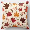 Pc D Flat (Pillow Not Included) Autumn Maple Leaves Fall Season Cushion Cover Short Plush Warm Harvest Decor Throw Pillow Case