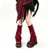 Y2K Punk Stricksocken mit Metallösen Lockerer Sitz Stapelbar Waden Teens Junge Erwachsene