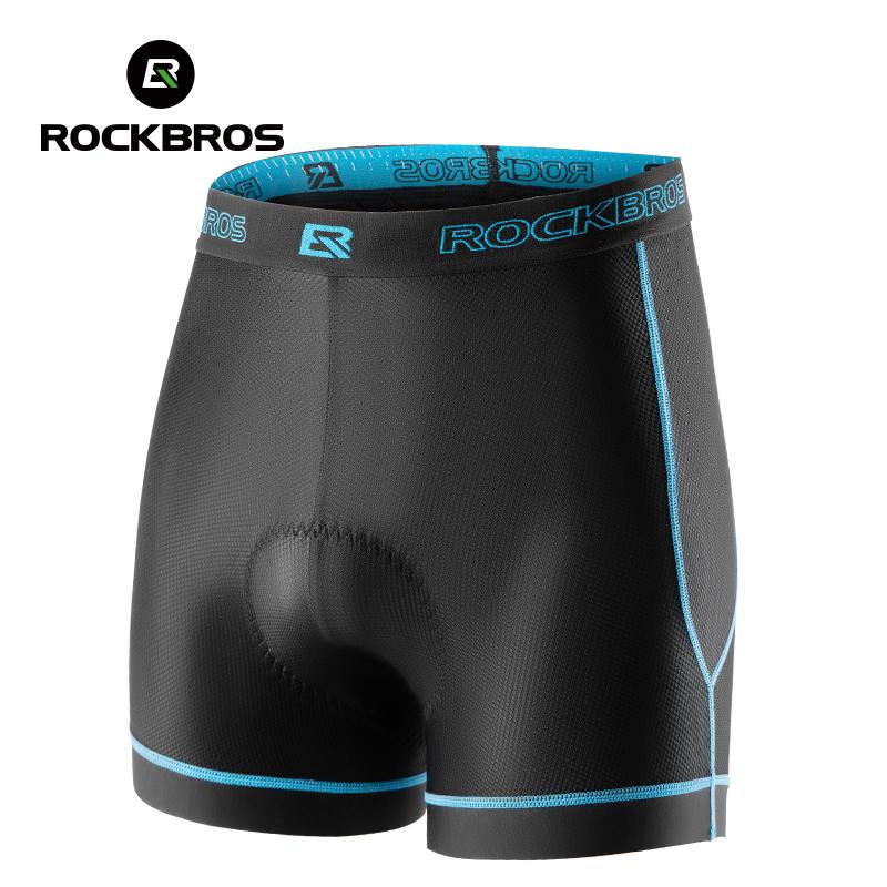 ROCKBROS Cycling Underpants Lightweight High Elastic Fast Dry Breathable Underwear Butt Sponge Pad Protection Men Cycling Shorts Asia S (EU XS)