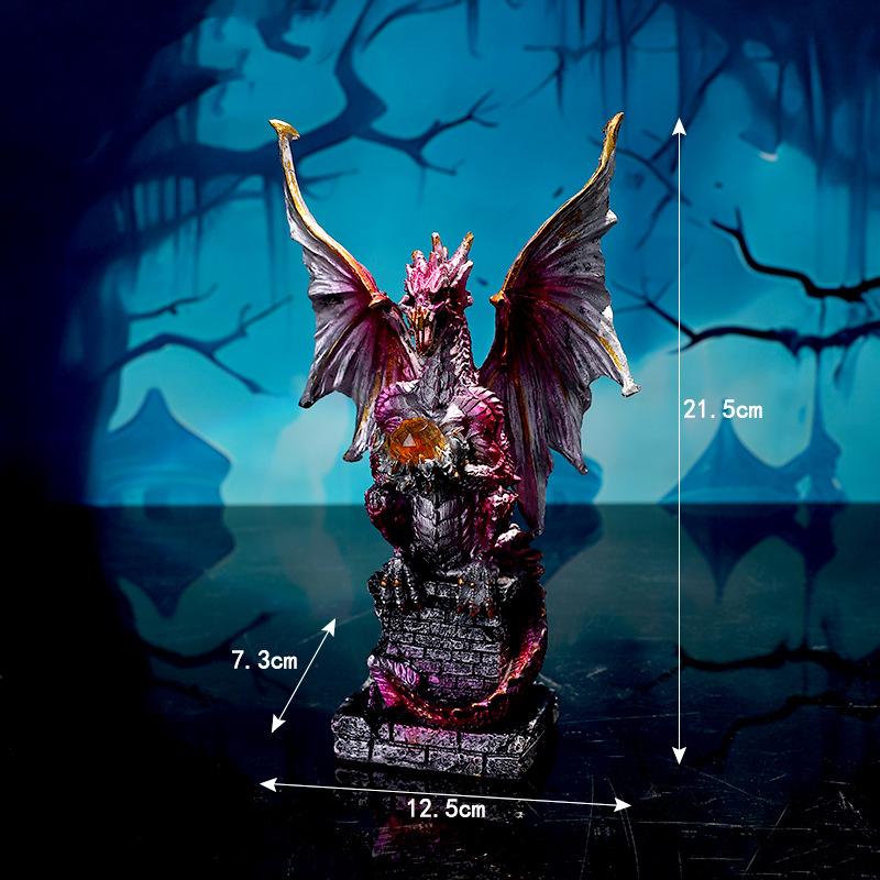 Creative Skull Dragon Decoration Resin Craft for Ghost Festival Halloween Haunted House Horror Decor Adds Thrilling Atmosphere