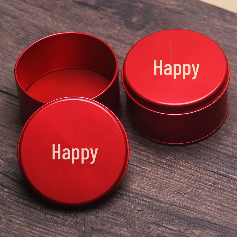 Round Tinplate Wedding Candy Box - Chinese Style Metal Gift Box for Weddings