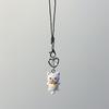 s 1 Piece Cute Cat Love Heart Mobile Phone Charms Fashion Beads Girls Keychains Lanyard for Keys Bag Decorations Strap